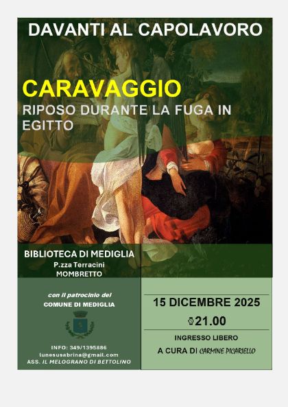 🖼️ Davanti al capolavoro – Caravaggio: “Riposo durante la fuga in Egitto”