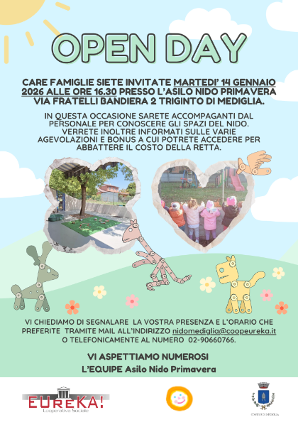 OPEN DAY – Asilo Nido “Primavera” di Triginto 👨‍👩‍👧‍👦