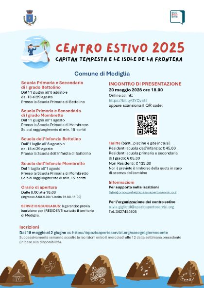 Centri Estivi 2025 a Mediglia: al via le iscrizioni! ☀️ Centri Estivi 2025 a Mediglia: al via le iscrizioni! ☀️