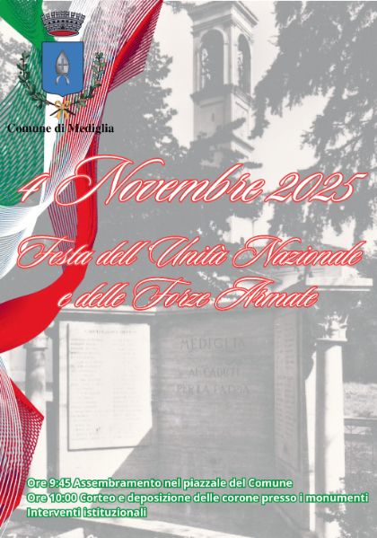 Celebrazione del 4 Novembre - Giornata dell'Unità Nazionale e delle Forze Armate