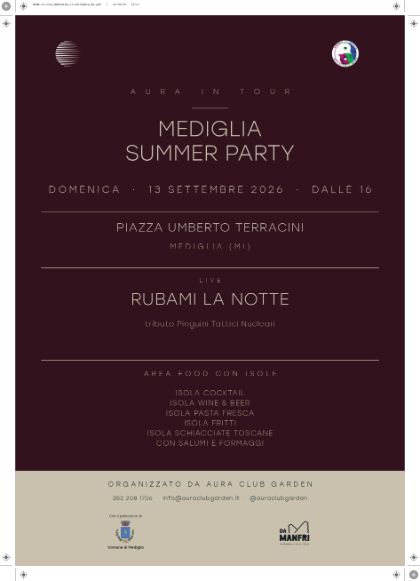 🎉 Mediglia Summer Party – Aura in Tour